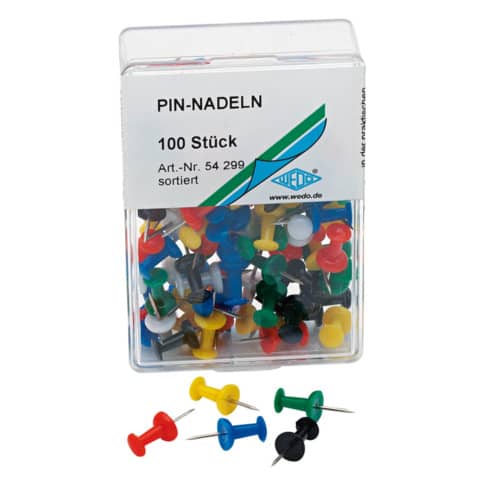 Spilli per bacheca Q-Connect colori assortiti conf. da 100 - KF15274